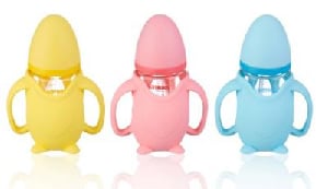 150ml Glass wide neck bottle with silicone cover