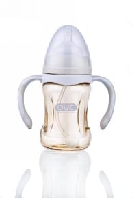 220ml Wide neck PPSU bottle with two color handles   86.4g