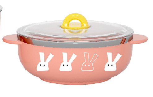 316 stainless steel baby feeding bowl with lid set