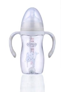 260ml Wide neck Tritan bottle with two color handles