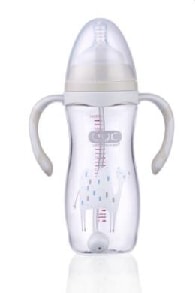 330ml Wide neck Tritan bottle with two color handles