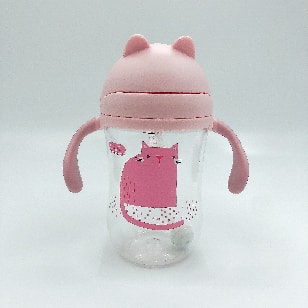 300ml Extra wide neck penguine shape Tritan sippy cup