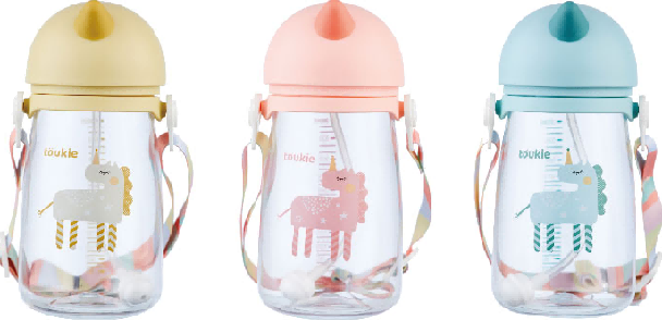 360ml Monster Shape Tritan Sippy Cup with strap