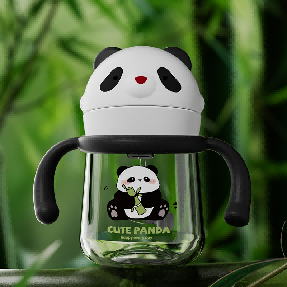 240ml Panda Shape Tritan Sippy Cup