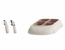 Car Shape Silicone Feeding Plate Set