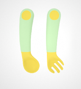 Colorful PP spoon and fork set